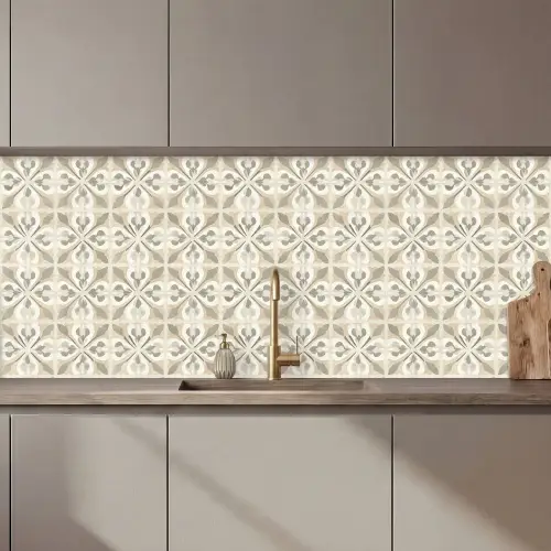 Tegel - Motief - Beige keuken achterwand 2 middel 871 zz_3dshopping