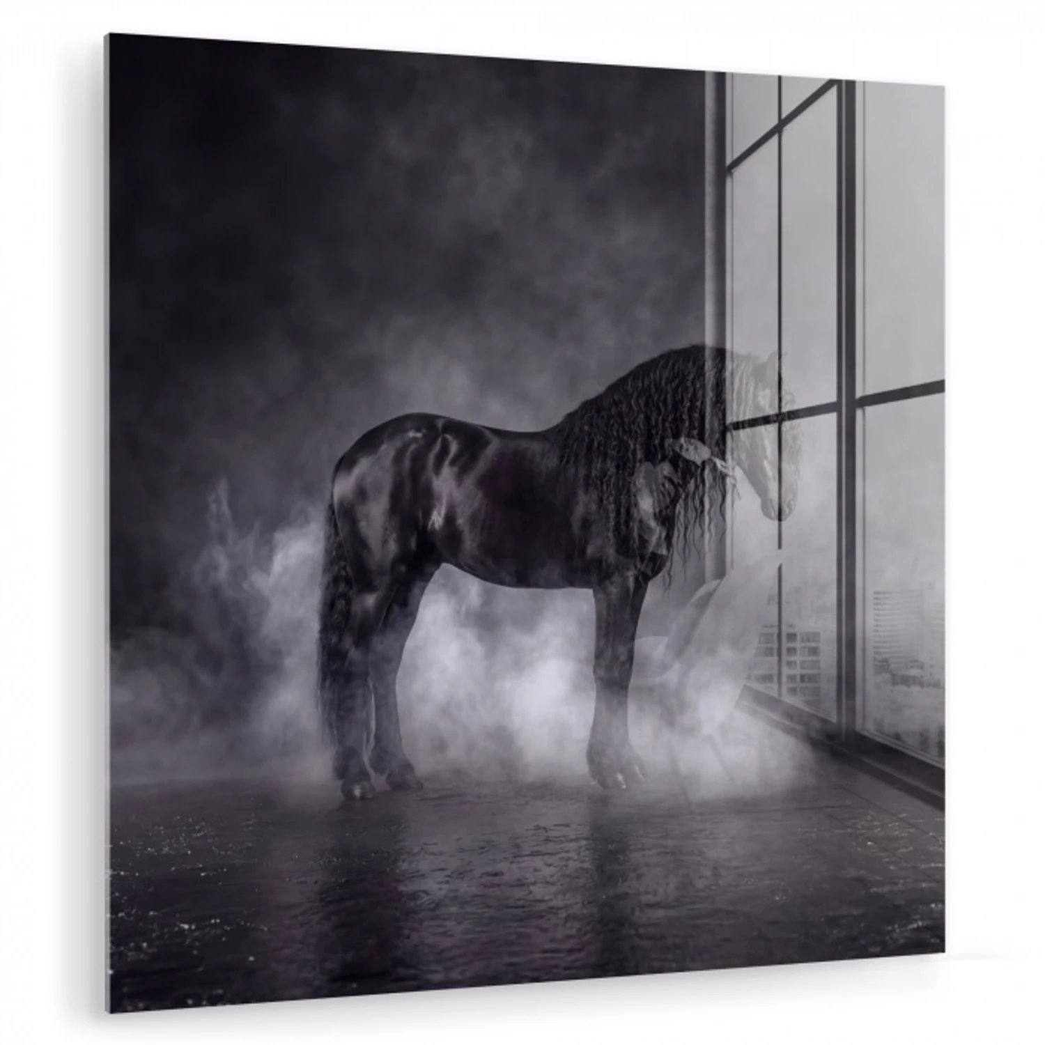 Paard - Magisch - Zwart plexiglas 5mm klein -zzzproduct_nieuw