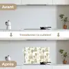 Oerwoud - Abstract - Beige keuken achterwand spatscherm klein 900 -voor_na_FR