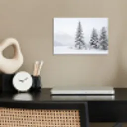 Fijnsparren - Sneeuw - Winter - Landschap - Stilte poster papier klein -sfeer1