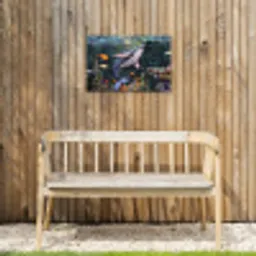 Mozaïek - Walvis - Koraal - Water Tuinposter op houten frame 2 cm dik klein -sfeer4
