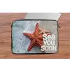 Sea you soon - Zeester - Zee laptophoes neopreen klein -tafel