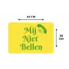 Mij niet bellen - Telefoon - Geel Placemat vinyl groot -specs