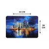 Skyline Toronto - Modern - Stadslicht - Blauw Placemat vinyl groot -specs