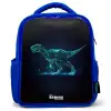 Digitale T-Rex in blauw lichtveld Kinderrugzak - Blauw middel -3d