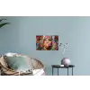 Vrouw - Kauwgom - Graffiti - Love Muursticker klein -plant