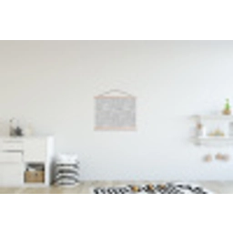 Grijs - Marmer - Mat textielposter latten blank klein 122 -kinderkamer