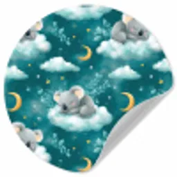 Koala's - Betoverend - Blauw Wandcirkel behangsticker klein 186 -3d