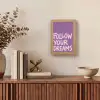 Follow your dreams - Paars - Penseeltextuur Light Box met kabel (Tafellamp) klein -sfeer2