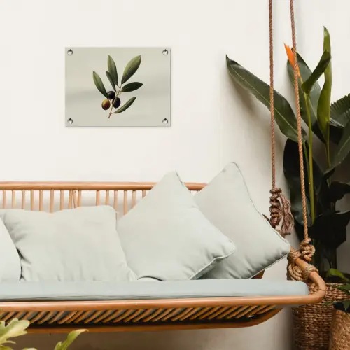 Olijftak - Donkergroen - Olijven tuinposter los doek klein -sfeer7