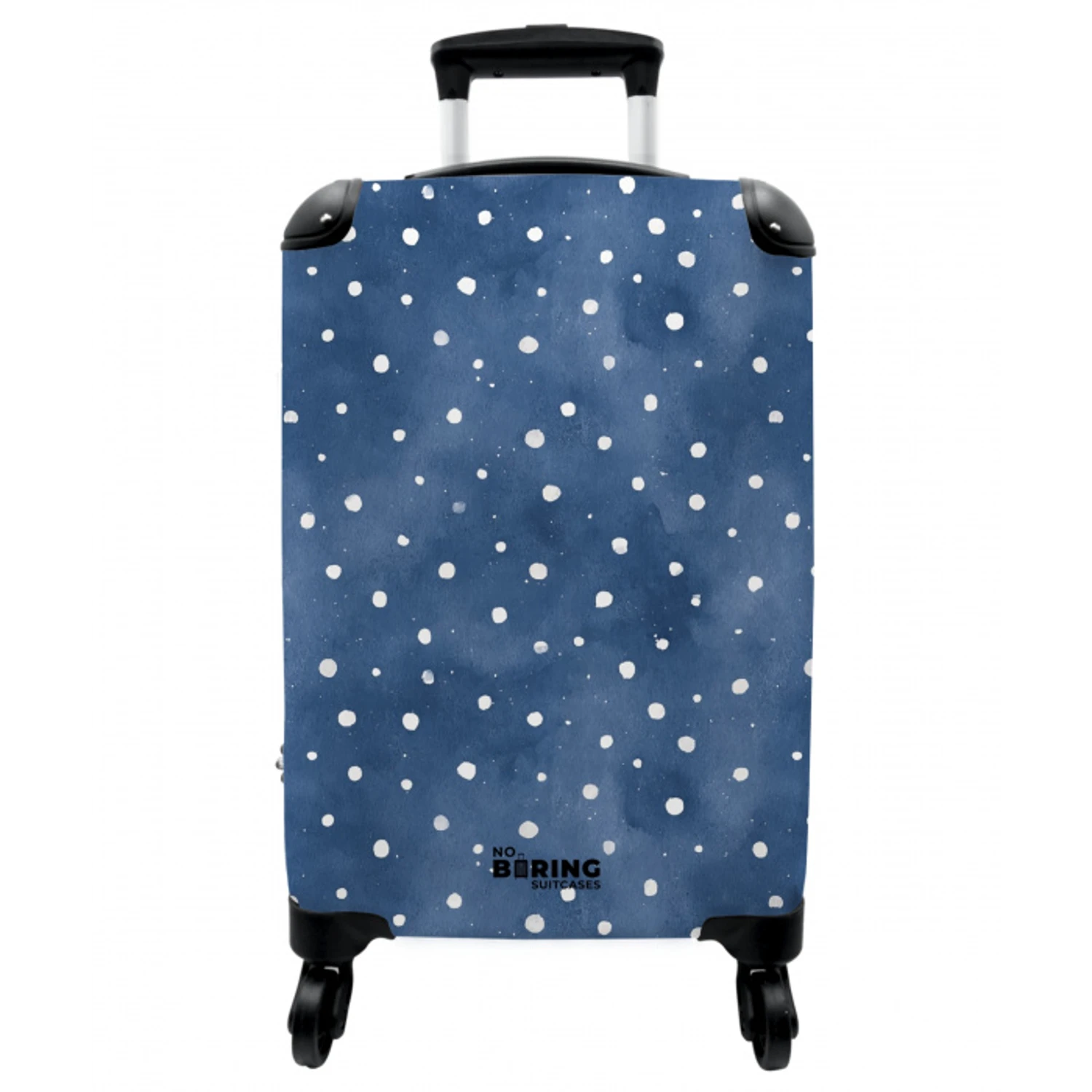 Stippen patroon blauw NBS - Handbagage koffer - Vrouwen middel -3d