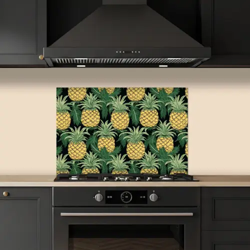 Patroon - Tropisch - Ananas - Illustratie keuken achterwand spatscherm klein 900 -sfeer1
