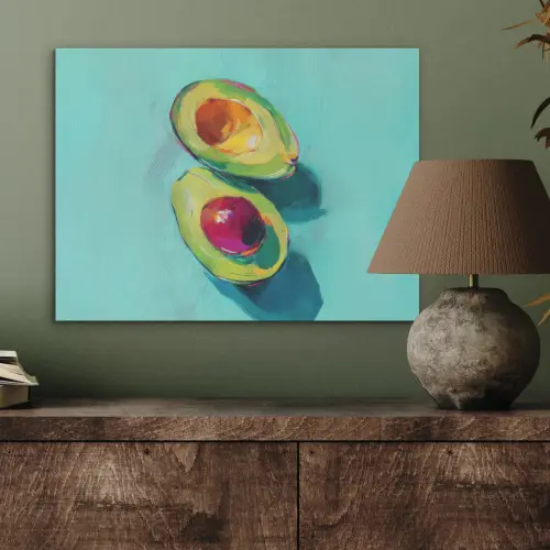 Avocado - Groen - Pit - Schaduw PET vilt klein -sfeer2
