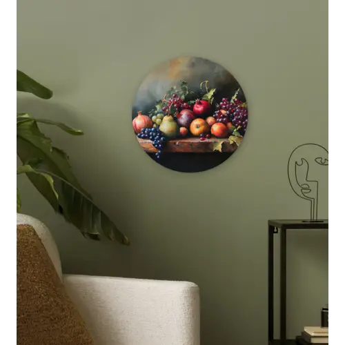 Rustiek - Stilleven - Fruit Wandcirkel plexiglas klein -sfeer3