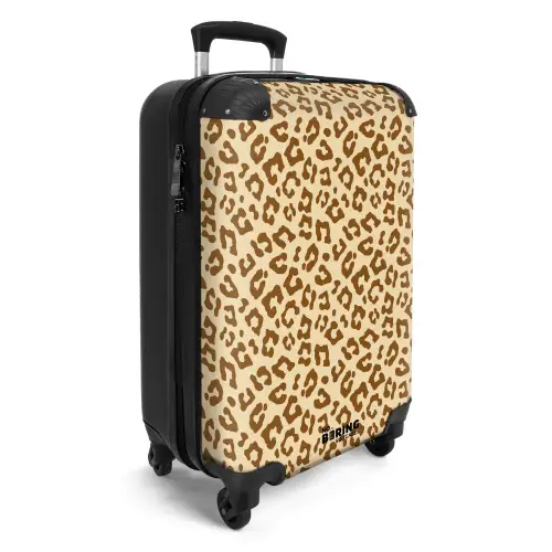 Lichtbruin luipaardpatroon NBS - Handbagage koffer - Kinderen Unisex middel -productfoto_3d