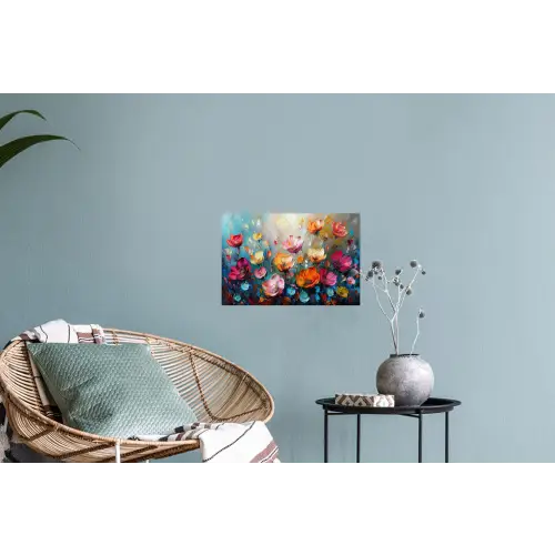 Klaprozen - Bloemen - Kunst - Botanisch Muursticker klein -plant