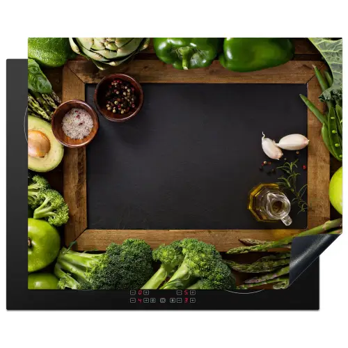 Fruit - Krijtbord - Groente Inductie beschermer vinyl 3mm groot -3d