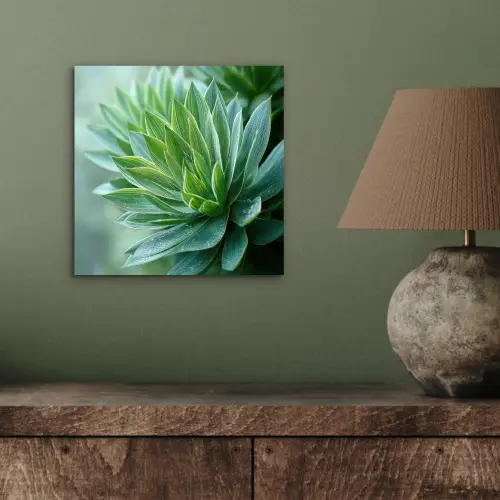 Blad - Plant - Groen - Textuur aluminium wit klein -sfeer2