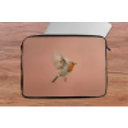 Roodborst - Natuur - Roze laptophoes neopreen klein -tafel