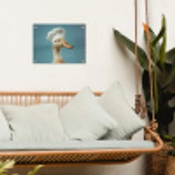 Eend - Koksmuts - Cute - Vogel tuinposter los doek klein -sfeer7