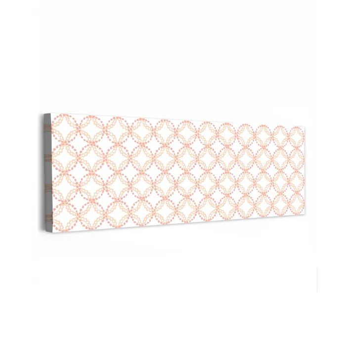 Koraalkleur - Vlechtmotief - Wit canvas 2cm klein 828 -z3d