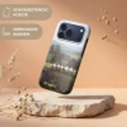 Schapen - Rij - Weide - Dieren - Platteland Toughcase MagSafe Apple iPhone 17 Pro Max klein -USP_RandenV_NL