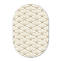 Klassiek - Art - Beige Wandcirkel Ovaal Aluminium middel 839 -3d