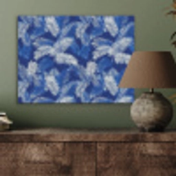 Palmblad - Patroon - Blauw PET vilt klein 837 -sfeer2