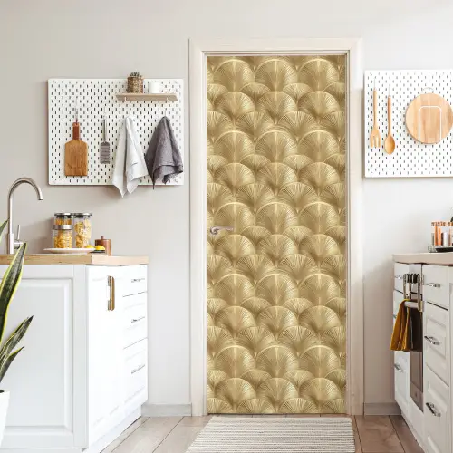 Patroon - Waaier -  Goud deurposter klein 289 -sfeer5