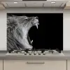 Dieren - Leeuw - Zwart - Wit - Portret keuken achterwand spatscherm klein -3d_website