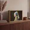 Meisje met de parel - Schilderij - Oude meesters - Vermeer Light Box met batterij (Wandlamp) middel -sfeer2