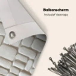 Reliëf - Structuur - Wit Balkonbeschermer Duitsland klein 596 -closeup_NL
