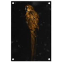 Vogel - Goud - Papegaai tuinposter los doek klein -3d