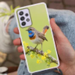 Vogel - Tak - Natuur - Kleurrijk Hoesje Samsung Galaxy A52 5G met koord klein -sfeer3