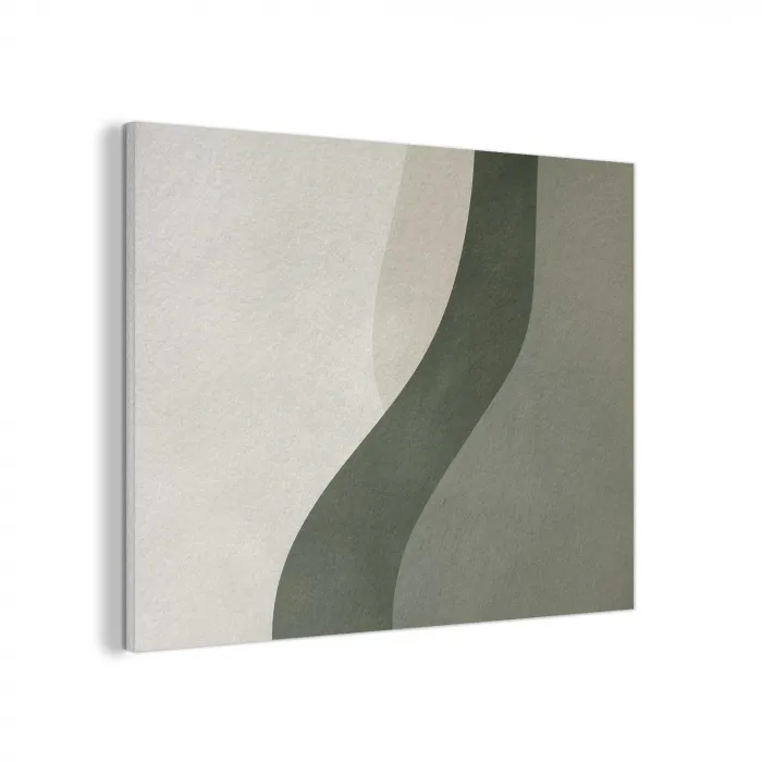 Japandi - Groen - Abstract - Modern PET vilt klein -3d