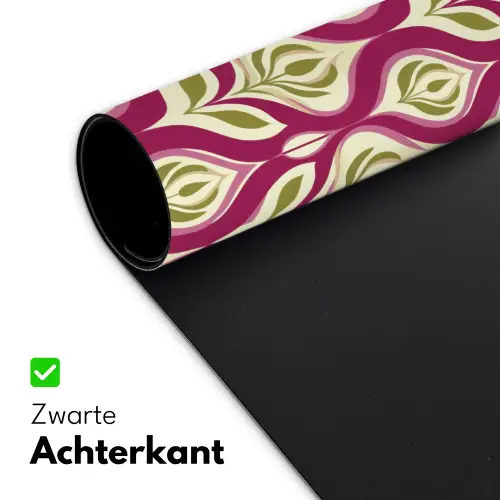 Retro - Floraal - Paars Muismat XXL klein 681 -sfeer2