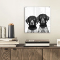 Honden - Bivakmuts - Zwart - wit plexiglas 5mm klein -sfeer1