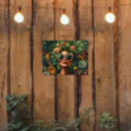 Vrouw - Panterprint - Jungle - Natuur - Luxe tuinposter los doek klein -sfeer1