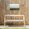 Grijs - Berg - Paarden Tuinposter op houten frame 2 cm dik klein -sfeer4
