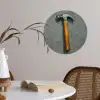 Hamer - Schilderij - Gereedschap Wandcirkel behangsticker klein -sfeer3