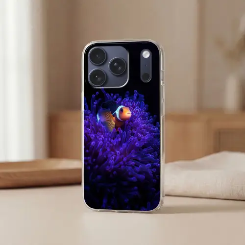 Koraal - Vis - Oranje - Zee Telefoonhoesje iPhone 17 Pro klein -sfeer2