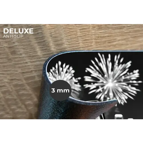 Vuurwerk - Proosten - Skyline - Champagne Placemat vinyl groot -closeup