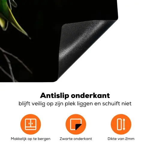 Parkiet - Tak - Bladeren - Geel Inductie beschermer vinyl 3mm klein -zzzzzzz-td-onderkant