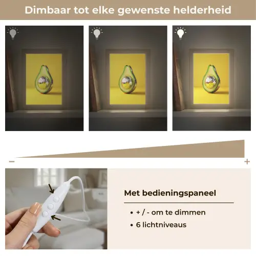 Avocado - Discobal - Geel - Glitter Light Box met kabel (Tafellamp) klein -USP_dimbaarNL