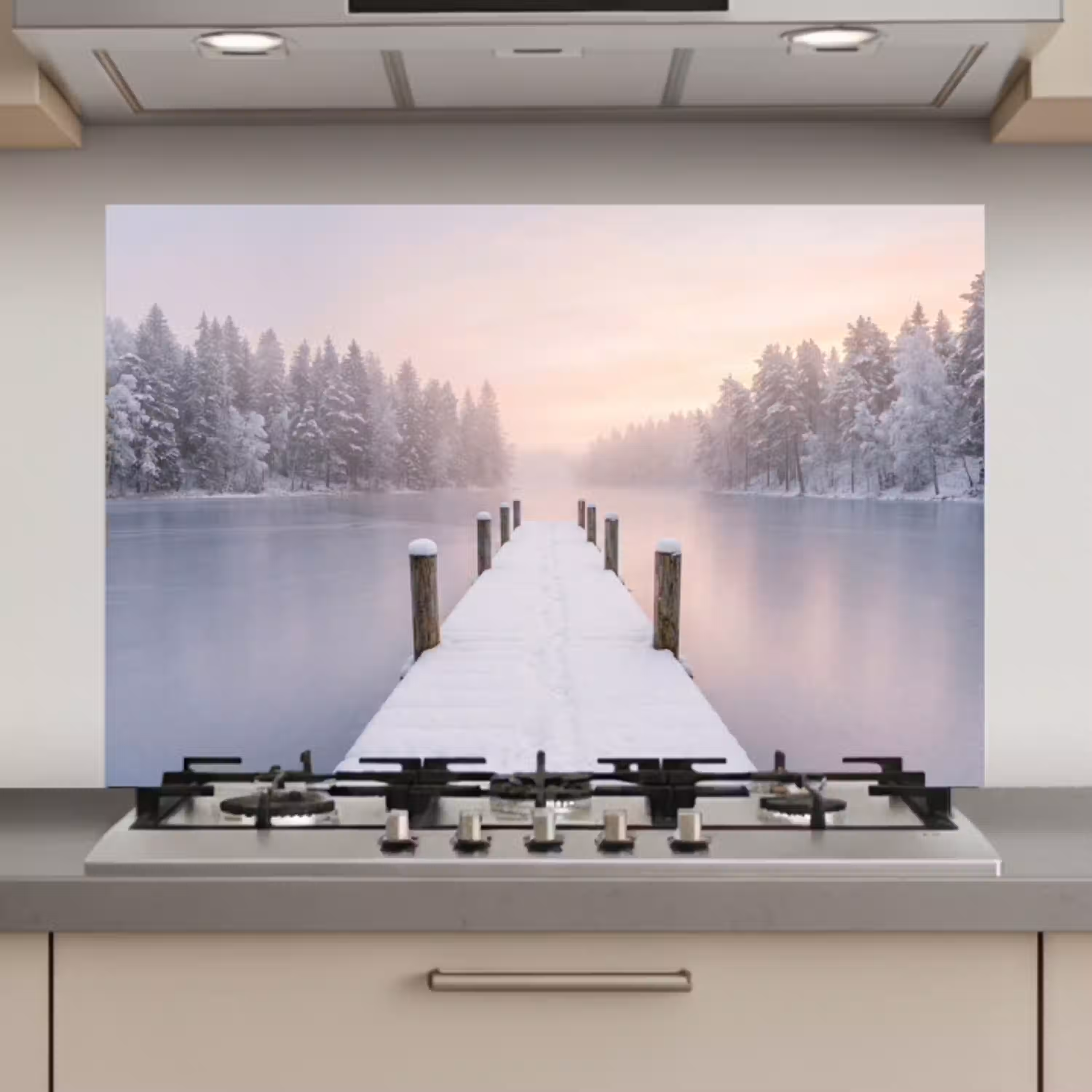 Steiger - Meer - Mist - Winter - Serene keuken achterwand spatscherm klein -3d_website
