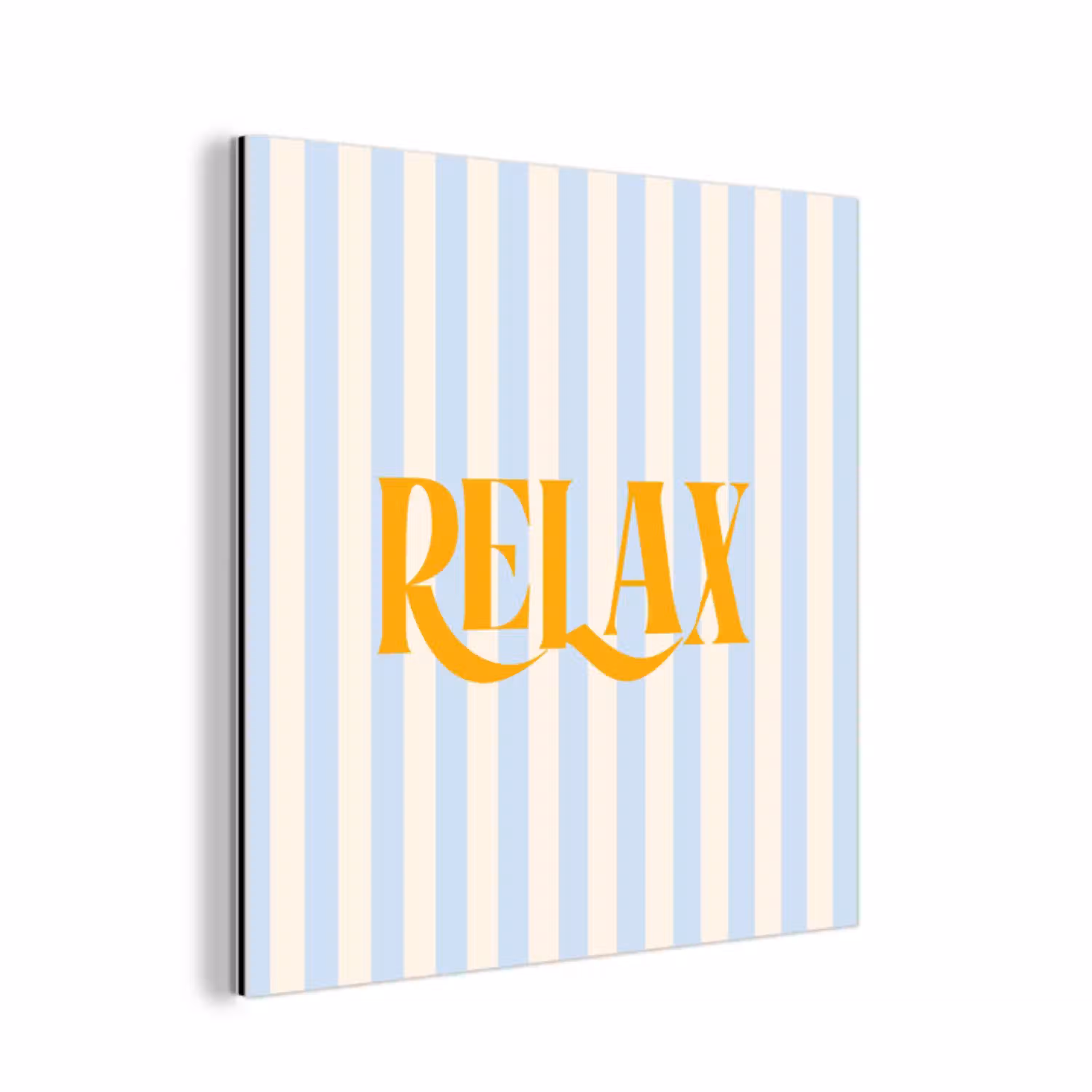 Oranje - Blauw - Strepen - Relax aluminium wit klein -3d