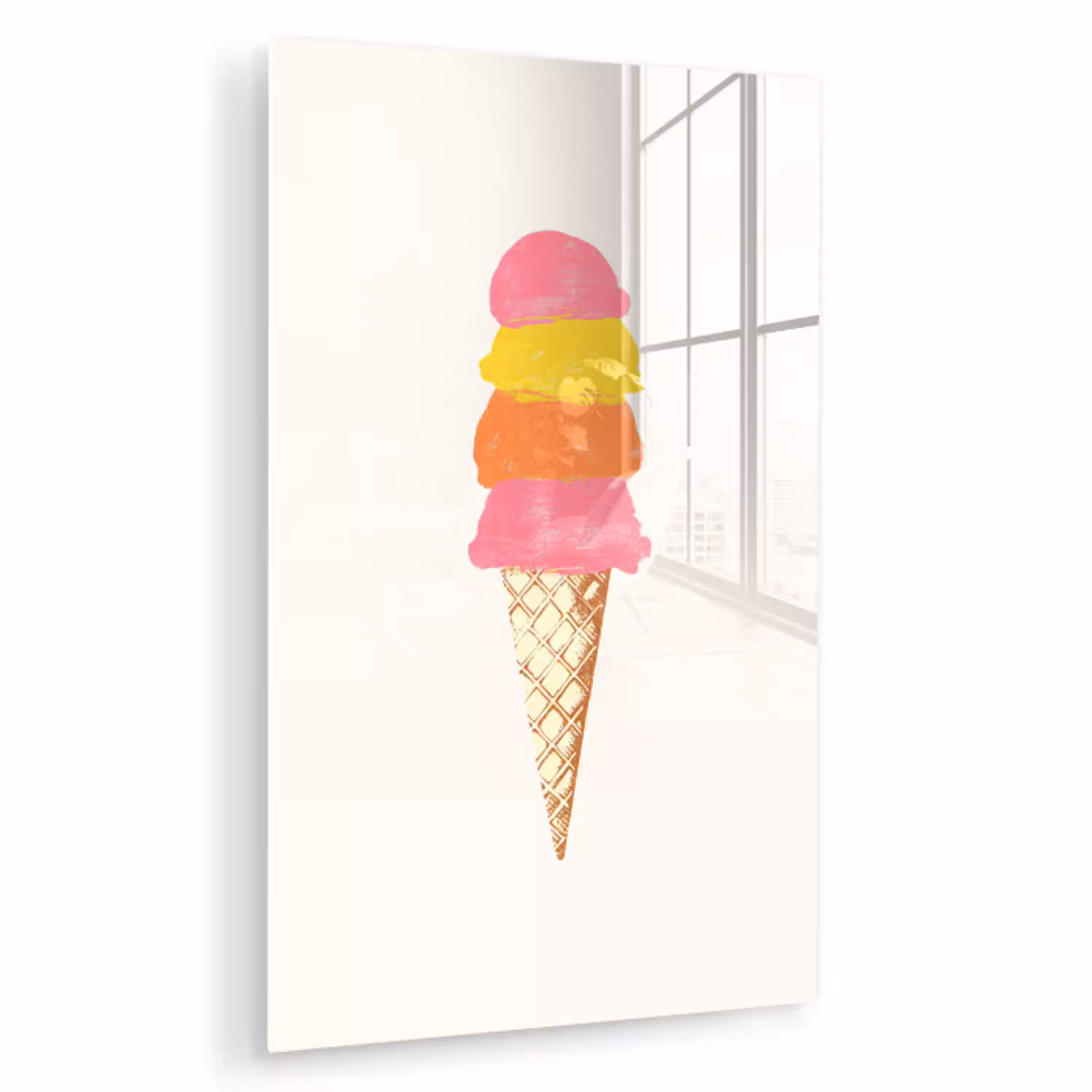 Schepijs - Hoorntje - Illustratie - Minimalistisch plexiglas 5mm klein -zzzproduct_nieuw