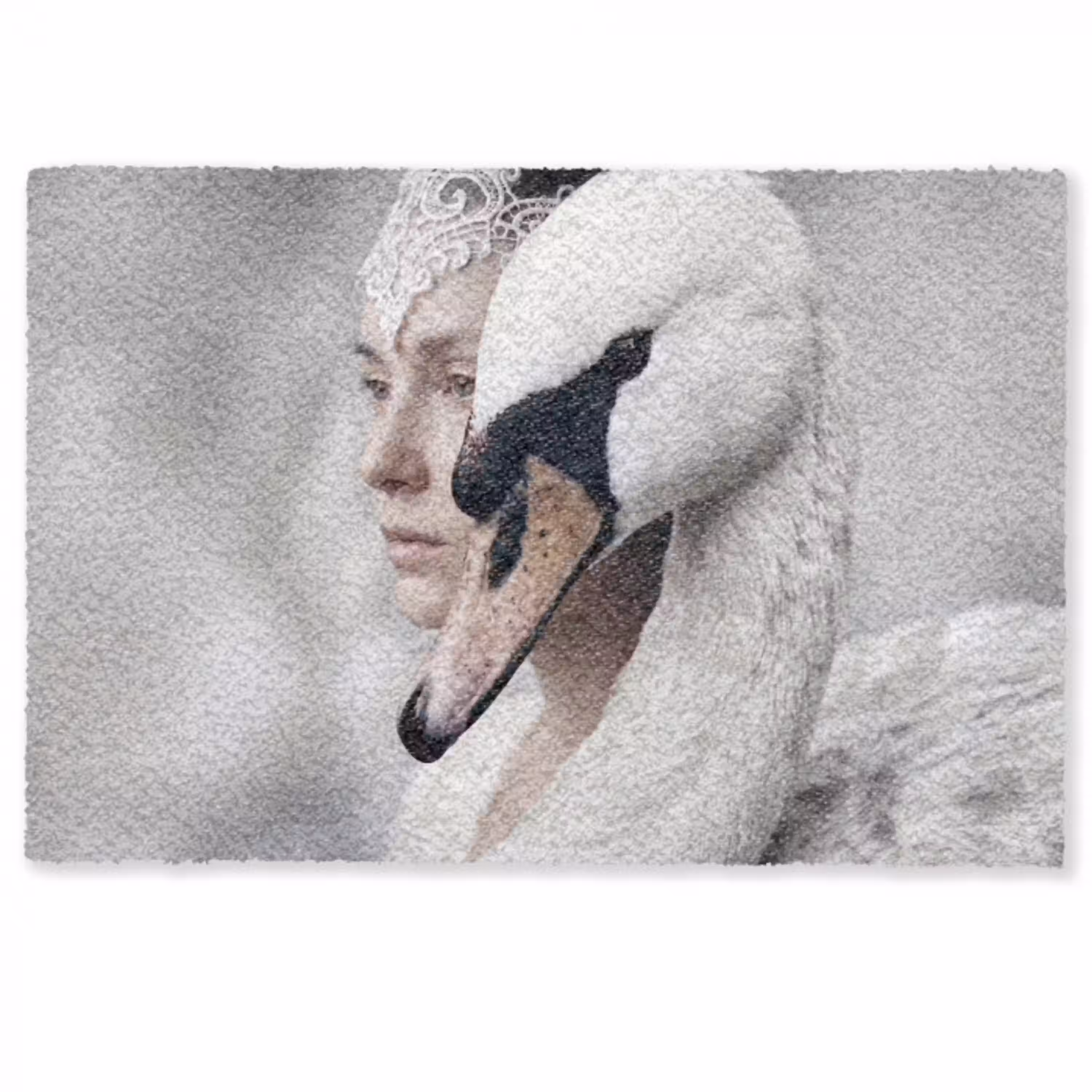 Vrouw - Zwaan - Wit Deurmat klein -zkaufland3d
