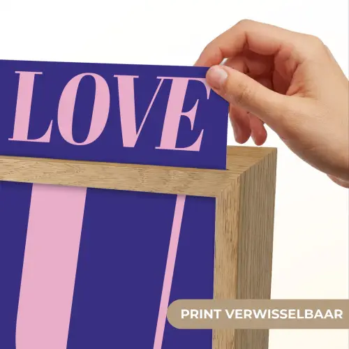 Love - Blauw - Valentijn Light Box met kabel (Wandlamp) klein -USP_websiteprintNL