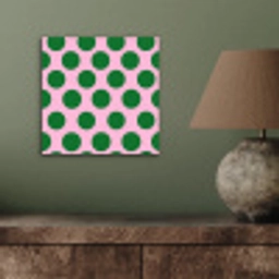 Polkadots - Patroon - Groen aluminium wit klein 46 -sfeer2